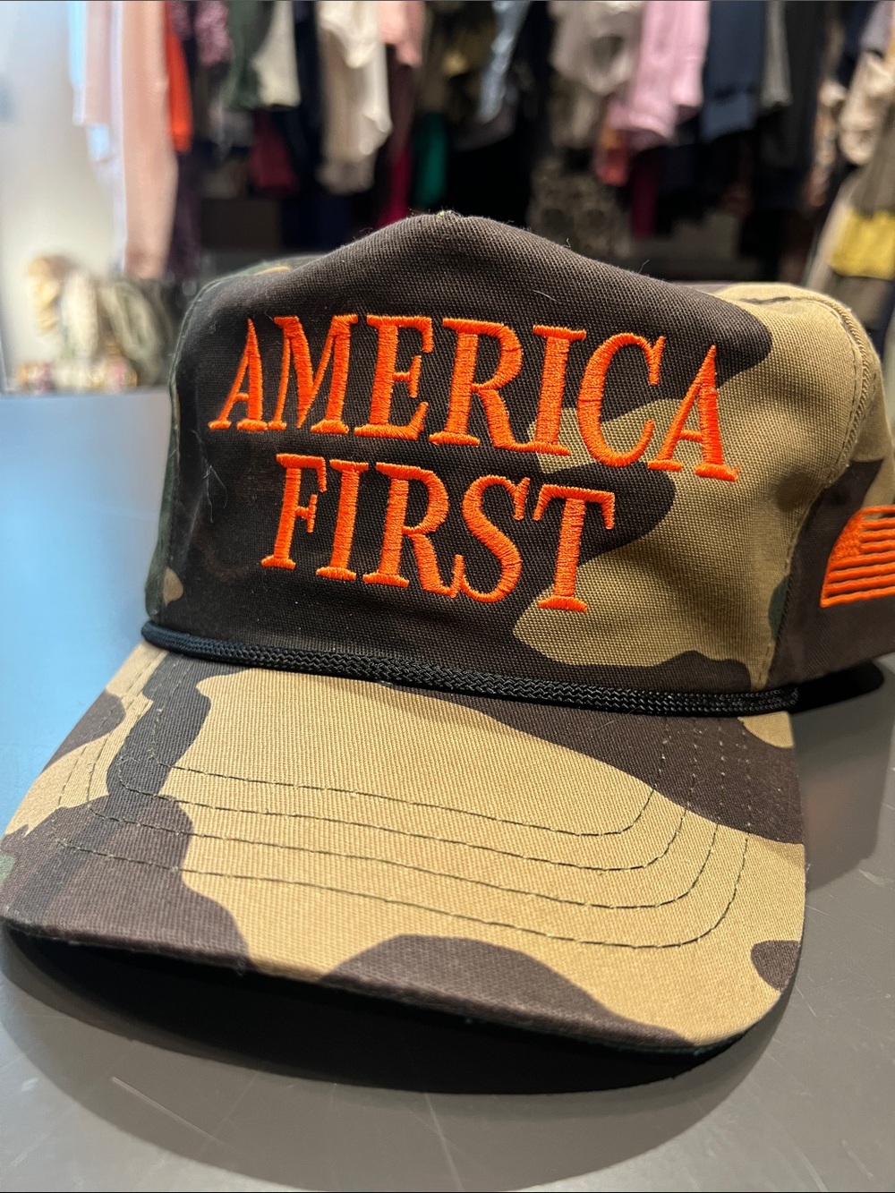 Camouflage 'America First' Embroidered Cap - NJF official gear